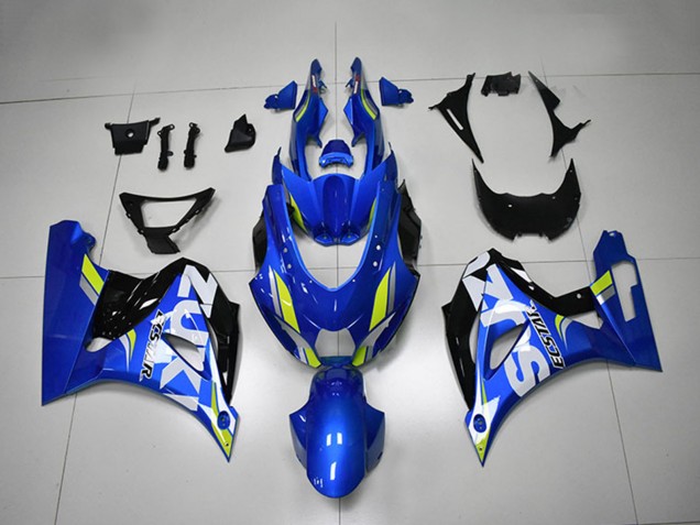 Online Azul Blanco Verde Carenados Moto Suzuki GSXR 1000 2017-2024