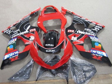 Online Rojo Negro Azul DENSO Carenado Moto Suzuki GSXR 1000 2000-2002