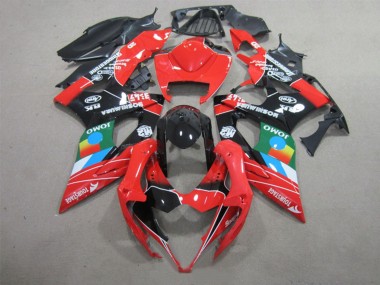 Online Rojo Negro Azul Blanco Verde Carenado Moto Suzuki GSXR 1000 2005-2006