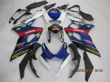 Online Azul Blanco Rojo Negro Rockstar Carenado Moto Suzuki GSXR 1000 2005-2006