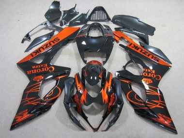 Online Negro Brillante Naranja Corona Extra Carenado Moto Suzuki GSXR 1000 2005-2006