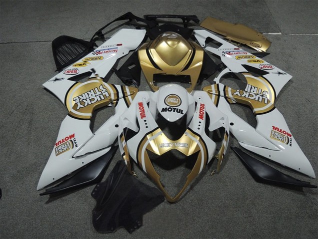 Online Blanco Oro Lucky Strike Motul Carenado Moto Suzuki GSXR 1000 2005-2006