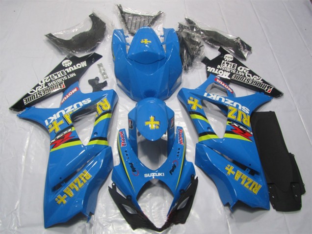 Online Azul Oro Negro Rizla Carenados Moto Suzuki GSXR 1000 2007-2008