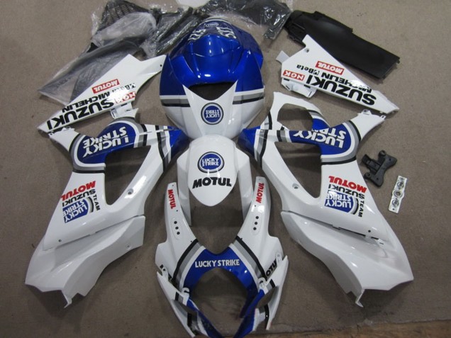 Online Blanco Azul Lucky Strike Rojo Motul Carenado Moto Suzuki GSXR 1000 2007-2008