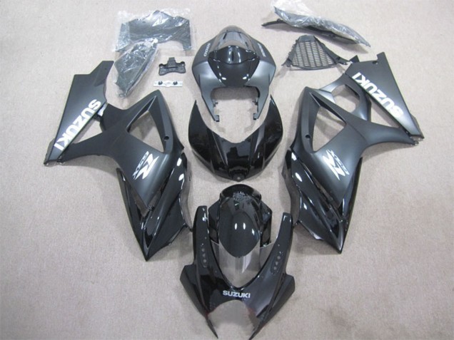 Online Negro Brillante Negro Mate Carenados Moto Suzuki GSXR 1000 2007-2008