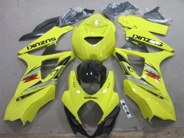 Online Amarillo Plata Negro Carenados Moto Suzuki GSXR 1000 2007-2008