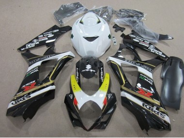 Online Blanco Amarillo Rojo Negro Carenado Moto Suzuki GSXR 1000 2007-2008