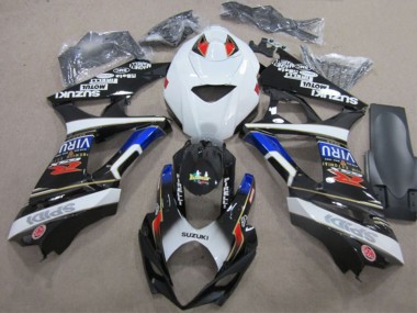 Online Blanco Azul Rojo Negro Carenado Moto Suzuki GSXR 1000 2007-2008