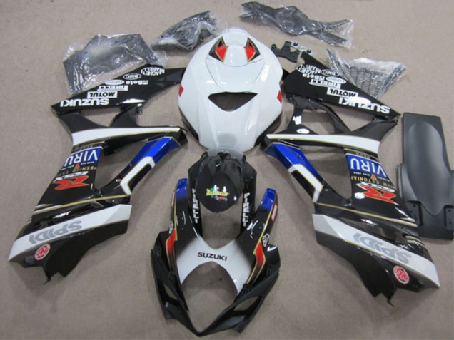 Online Blanco Azul Rojo Negro Carenado Moto Suzuki GSXR 1000 2007-2008
