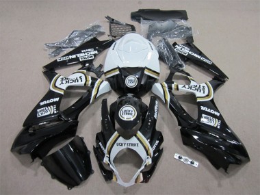 Online Blanco Negro Lucky Strike Motul Carenado Moto Suzuki GSXR 1000 2007-2008