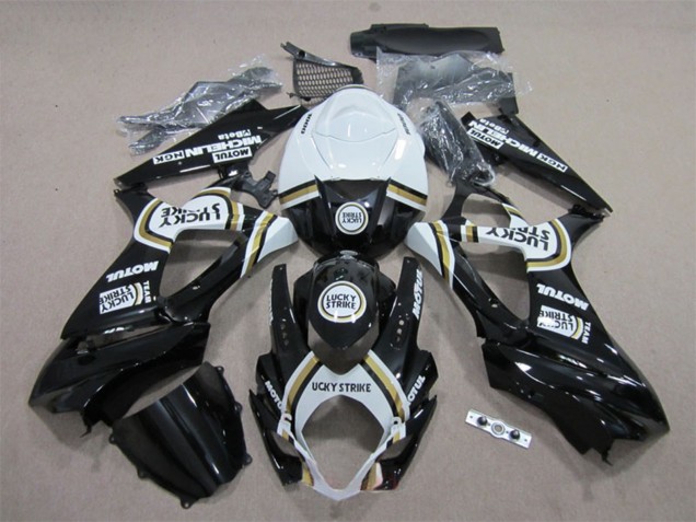 Online Blanco Negro Lucky Strike Motul Carenado Moto Suzuki GSXR 1000 2007-2008