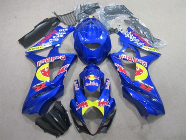 Online Azul Amarillo Negro Rojo Bull Carenado Moto Suzuki GSXR 1000 2007-2008
