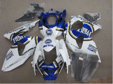 Online Blanco Azul Lucky Strike Motul Carenado Moto Suzuki GSXR 1000 2009-2016