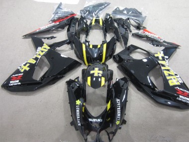 Online Negro Brillante Amarillo Rizla Lumber Jack Carenado Moto Suzuki GSXR 1000 2009-2016