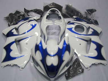 Online Blanco Azul Kits Carenados Moto Suzuki GSXR 1300 Hayabusa 1996-2007
