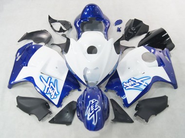 Online Blanco Azul Carenado Moto Suzuki GSXR 1300 Hayabusa 1996-2007