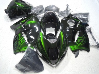 Online Negro Brillante Verde Carenado Moto Suzuki GSXR 1300 Hayabusa 1996-2007