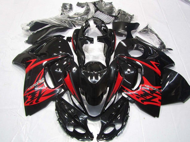 Online Negro Brillante Rojo Carenados Moto Suzuki GSXR 1300 Hayabusa 2008-2020