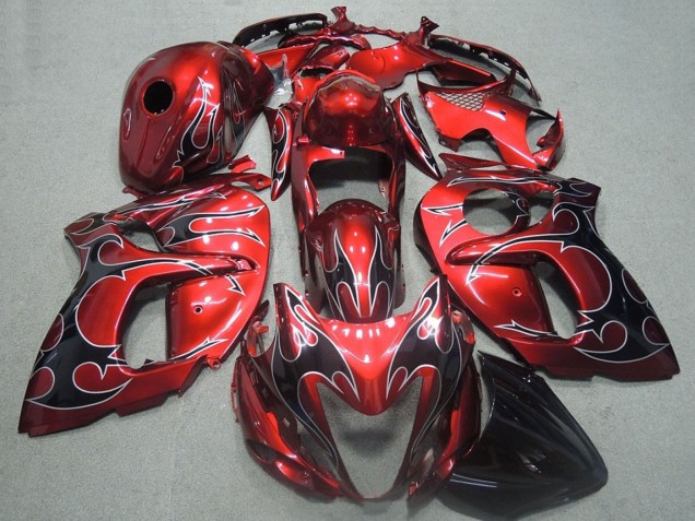 Online Rojo Negro Llama Carenado Moto Suzuki GSXR 1300 Hayabusa 2008-2020
