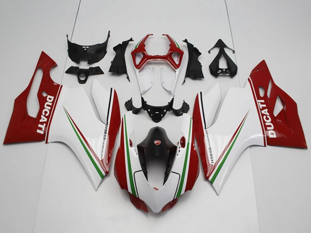 Online Blanco Rojo Negro Verde Carenados Moto Ducati 1199 2011-2014