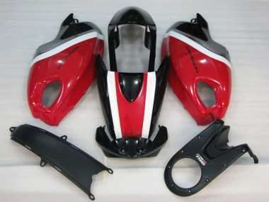 Online Blanco Rojo Negro Brillante Kits Carenados Moto Ducati Monster 696 2008-2012