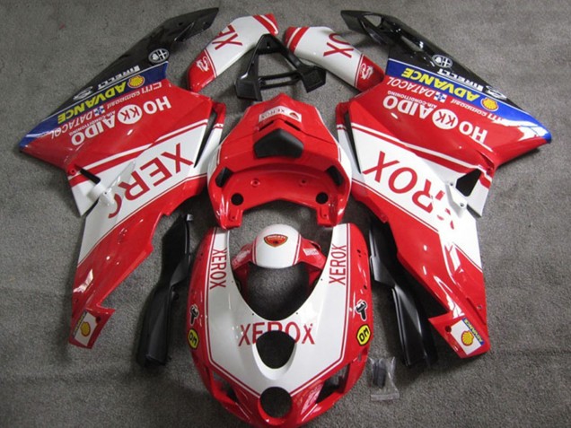 Online Blanco Rojo Azul Negro Brillante Xerox Carenado Moto Ducati 749 2005-2006