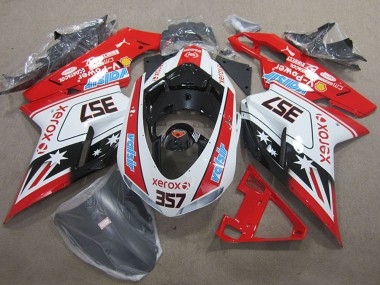 Online Blanco Rojo Negro Xerox 357 Carenado Moto Ducati 1098 2007-2014