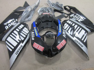 Online Plata Rojo Azul Negro Brillante Alice Carenado Moto Ducati 848 1098 1198 2007-2014