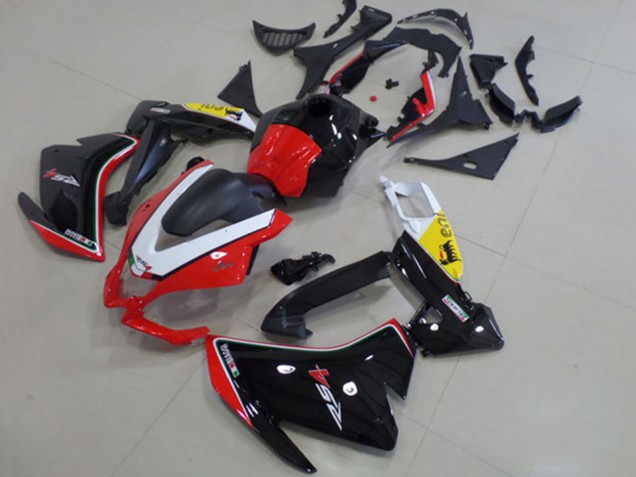 Online Blanco Rojo Amarillo Negro Brillante Carenados Moto Aprilia RS4 50 125 2012-2018