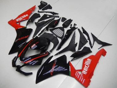 Online Negro Brillante Rojo Carenado Moto Aprilia RSV4 1000 2009-2015