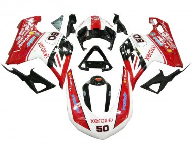 Online Blanco Rojo Negro Brillante Valsir Xerox 50 Carenado Moto Ducati 848 1098 1198 2007-2014