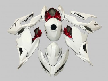 Online Blanco Rojo Negro Carenado Moto Kawasaki EX400 2018-2024