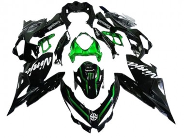 Online Negro Brillante Verde Monstruo Carenado Moto Kawasaki EX400 2018-2024
