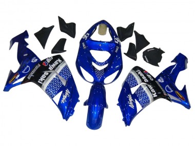 Online Azul Blanco Negro Elf Carenado Moto Kawasaki ZX10R 2006-2007