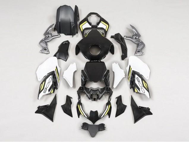 Online Negro Blanco Amarillo Carenado Moto Kawasaki Z900 2020-2024