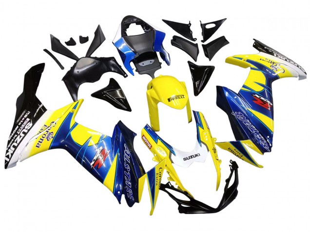 Online Amarillo Azul Blanco Negro Corona Extra Alstare Carenado Moto Suzuki GSXR 600/750 2011-2024
