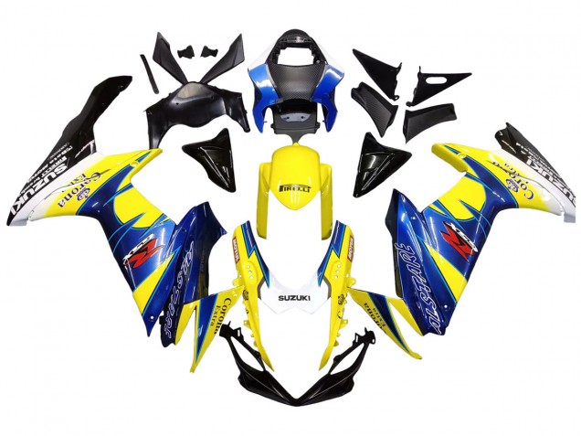 Online Amarillo Azul Blanco Negro Corona Extra Alstare Carenado Moto Suzuki GSXR 600/750 2011-2024