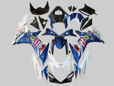 Online Blanco Azul Rojo Amarillo Motul Dunlop Carenado Moto Suzuki GSXR 600/750 2011-2024