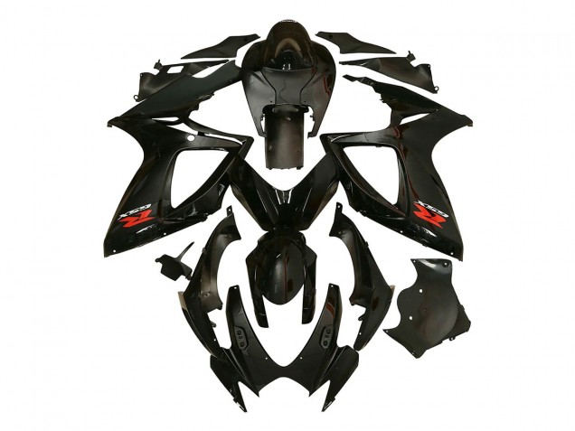 Online Negro Brillante Carenados Moto Suzuki GSXR 600/750 2006-2007