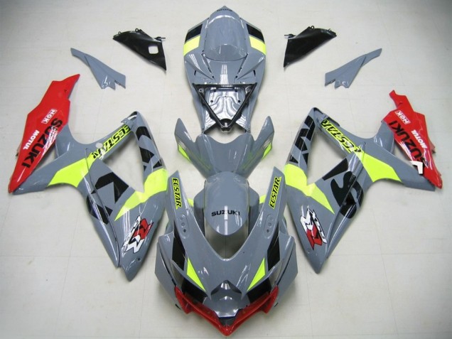 Online Nardo Gris Neon Verde Rojo Ecstar Carenado Moto GSXR750 K6 2006-2007