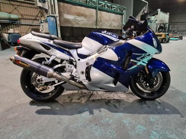 Online Azul Blanco Carenado Moto Suzuki GSXR 1300 Hayabusa 1996-2007