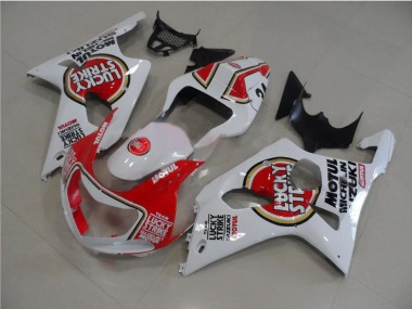 Online Blanco Rojo Lucky Strike Carenado Moto Suzuki GSXR 1000 2000-2002