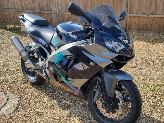 Online Azul Plata Carenado Moto Kawasaki Ninja ZX9R 2002-2003