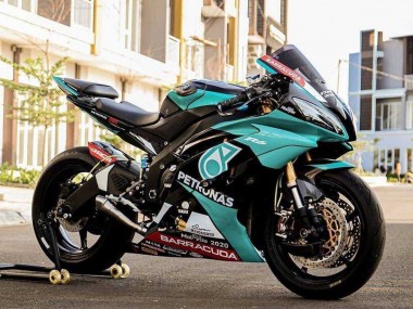 Online Verde Claro Blanco Negro Petronas Carenado Moto Yamaha YZF R6 2008-2016