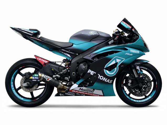 Online Verde Claro Blanco Negro Petronas Carenado Moto Yamaha YZF R6 2008-2016