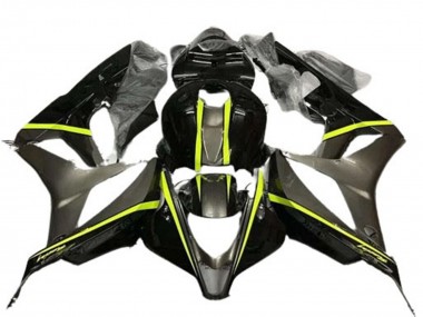 Online Negro Brillante Alta Visibilidad Amarillo Carenado Moto Honda CBR600RR 2007-2008
