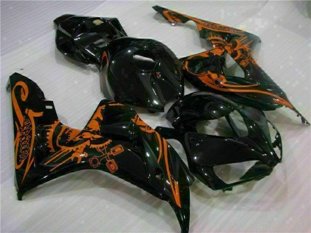Marrón Negro Carenado Moto CBR 1000 RR 06-07 Marrón Negro Carenado Moto CBR 1000 RR 06-07