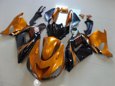 Marrón & Negro No Pegatinas Carenado Moto ZX14R ZZR 1400 06-11