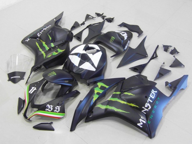 Monster Negro Mate Carenado Moto CBR 600 RR 09-12 Monster Negro Mate Carenado Moto CBR 600 RR 09-12