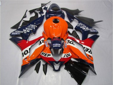 Naranja Azul Negro Repsol Carenado Moto CBR 600 RR 07-08